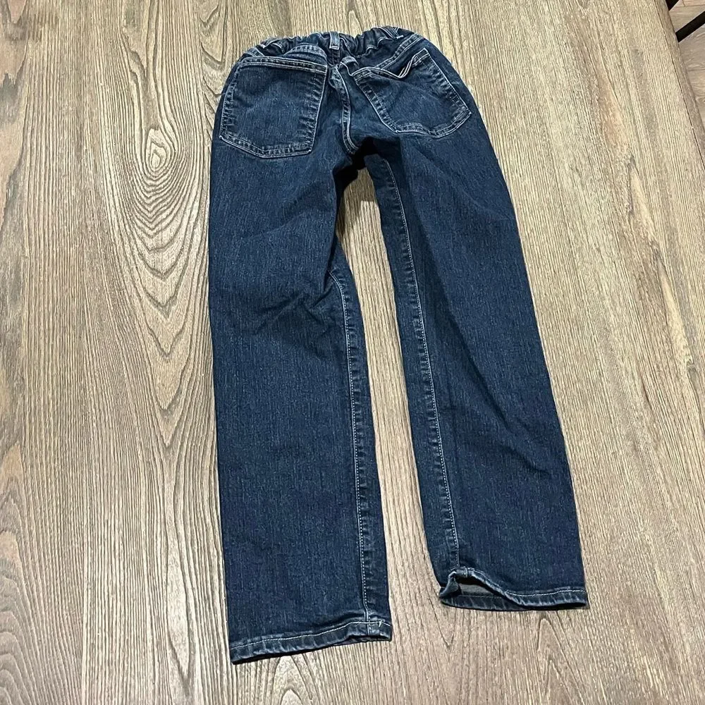 Sonoma Boys Straight Jeans Adjustable Waist Slim Fit Denim Dark Wash Size 10S